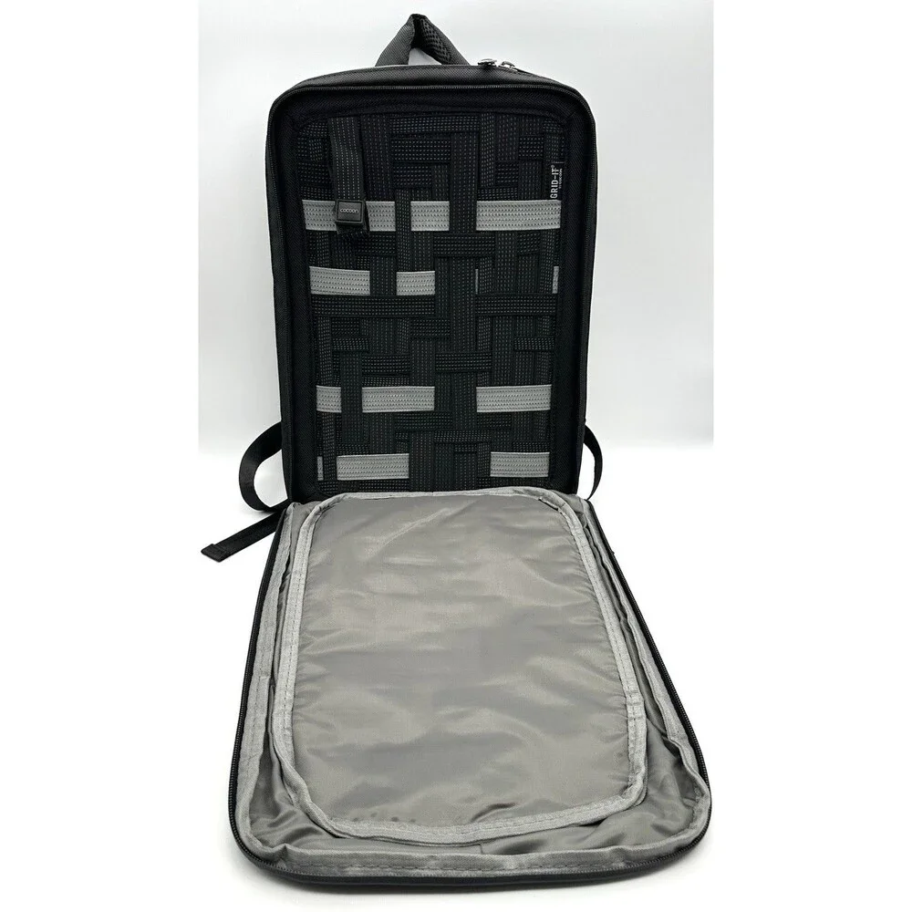 Cocoon Slim Tech 15.6 Laptop Backpack NBC Peacock Logo Grid-It Organizer Black